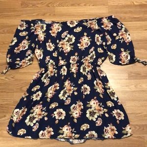 SOLD Charlotte Russe Floral Off-the-Shoulder Dress